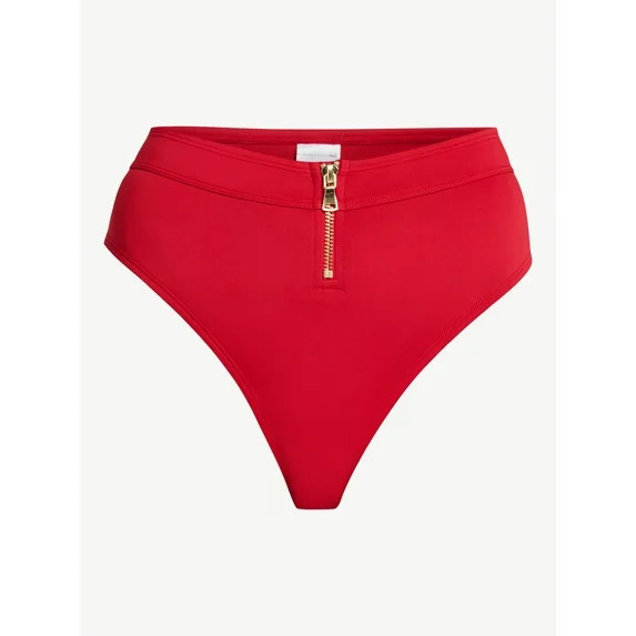 Time and Tru Women's and Women's Plus Size Compression Zipper Bikini Bottoms, Sizes XS-3X | Walmart (US)
