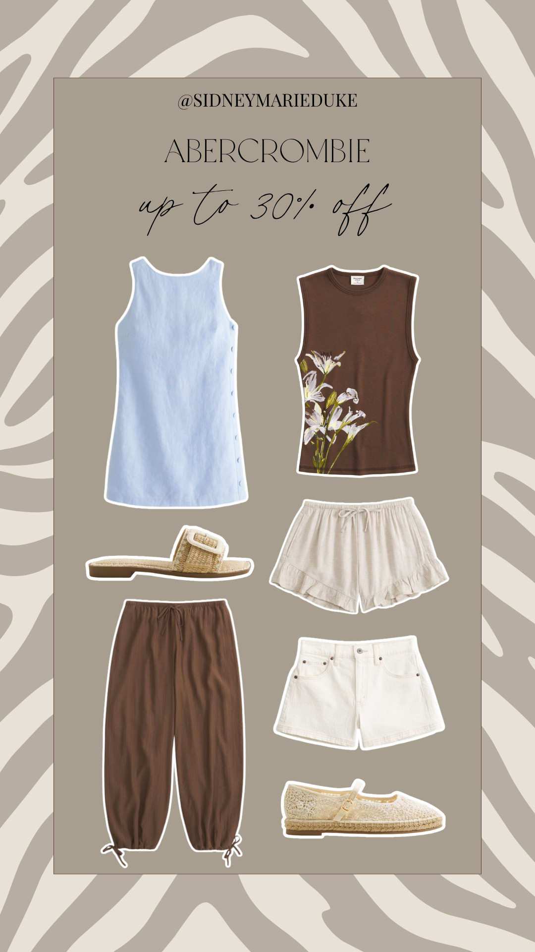 My favorite finds from the Abercrombie sale!! + they have so many amazing new arrivals right now🤎



Summer outfits, summer dresses, shorts, mini dress, shift dress, balloon pants, espadrilles, slides, sidneymarieduke 

 #LTKootd #LTKSeasonal #LTKSaleAlert