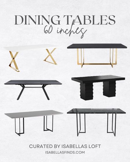Dining Tables • 60 inches 

Media Console, Living Home Furniture, Bedroom Furniture, stand, cane bed, cane furniture, floor mirror, arched mirror, cabinet, home decor, modern decor, mid century modern, kitchen pendant lighting, unique lighting, Console Table, Restoration Hardware Inspired, ceiling lighting, black light, brass decor, black furniture, modern glam, entryway, living room, kitchen, bar stools, throw pillows, wall decor, accent chair, dining room, home decor, rug, coffee table

#LTKsalealert #LTKstyletip #LTKhome