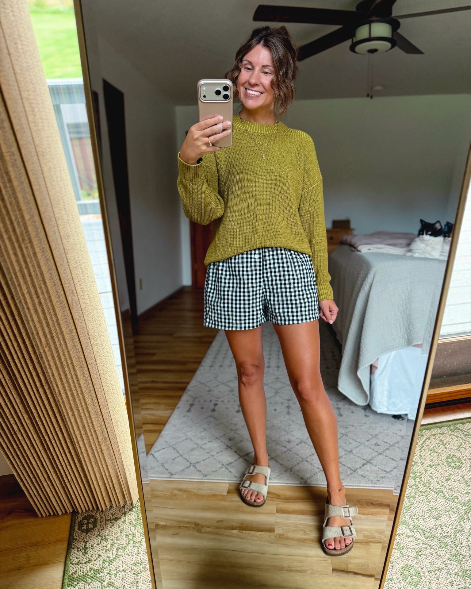 small petite in my sweater (100% cotton!) and xs in my boxer shorts (o removed the tag with a seam ripper). My birk sandals are size 36💚

#LTKPetite #LTKSeasonal #LTKgrwm