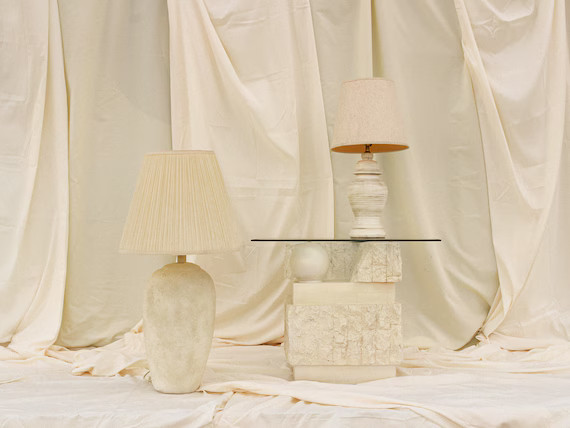 Large Stone Table Lamp Plaster Ceramic Fossil 1980s Post | Etsy | Etsy (US)