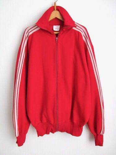 adidas Mens Track Jacket Full Zip 60s Vintage Made in Yugoslavia Red Size 4 | eBay US