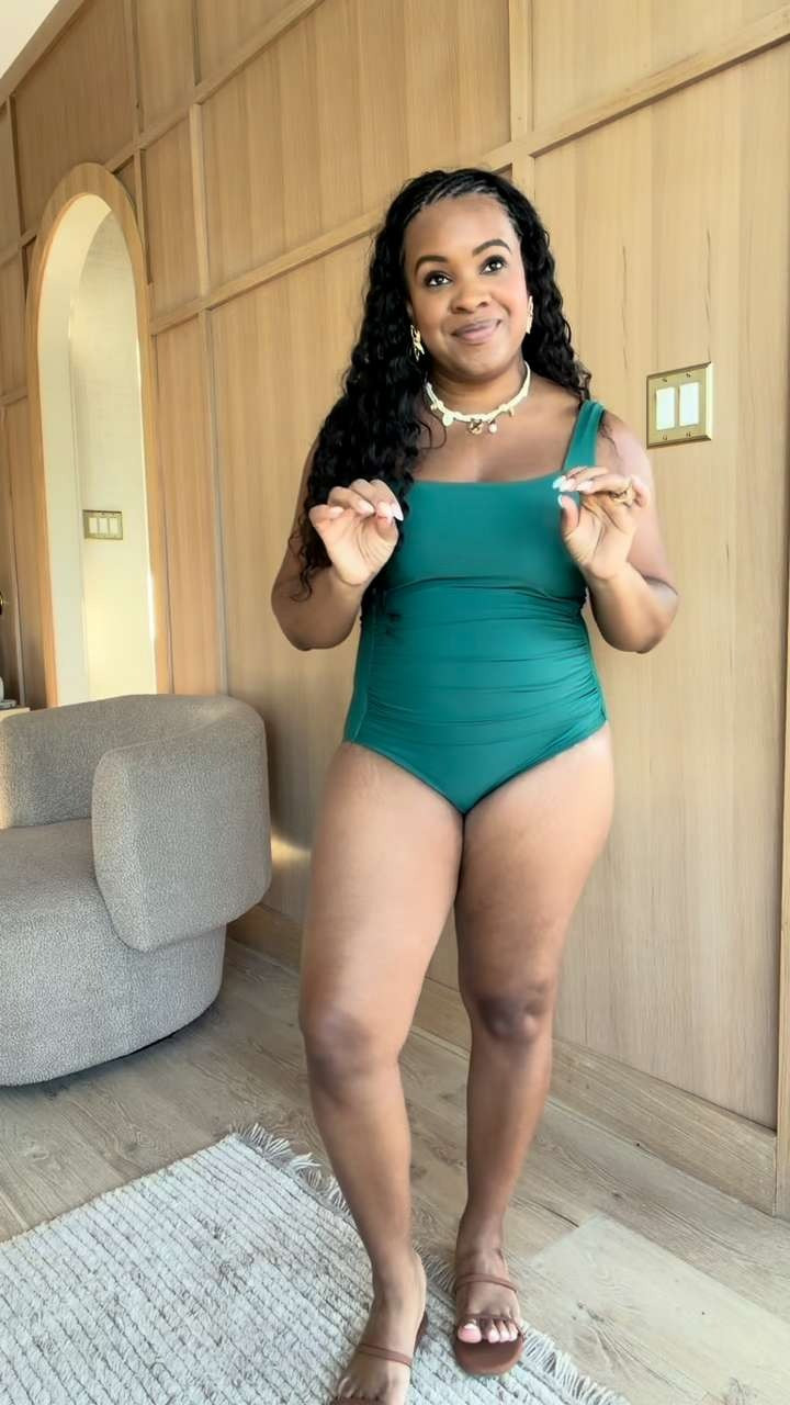 This Target swimsuit is under $30 right now and seriously is a true MVP.✨💚 It’s super supportive, keeps everything in place, and comes in multiple colors! 

 #LTKgrwm #LTKSaleAlert #LTKSwim