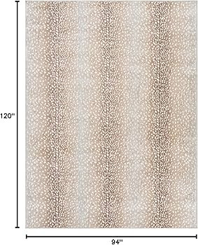 Livabliss Pablo Antelope Print Area Rug,7'10" x 10',Camel/Light Gray | Amazon (US)