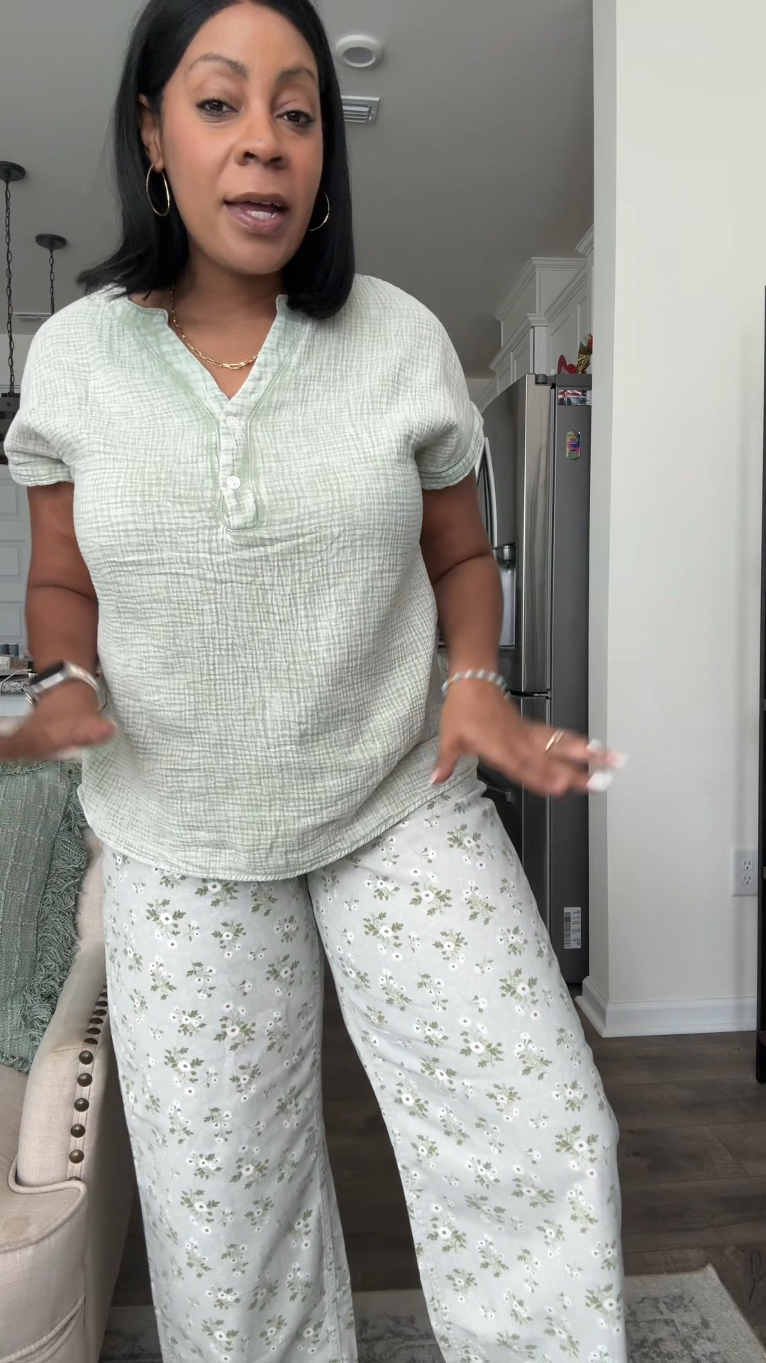 Floral baggy wide leg jeans fit true to size no stretch 

#LTKootd #LTKMidsize #LTKSeasonal