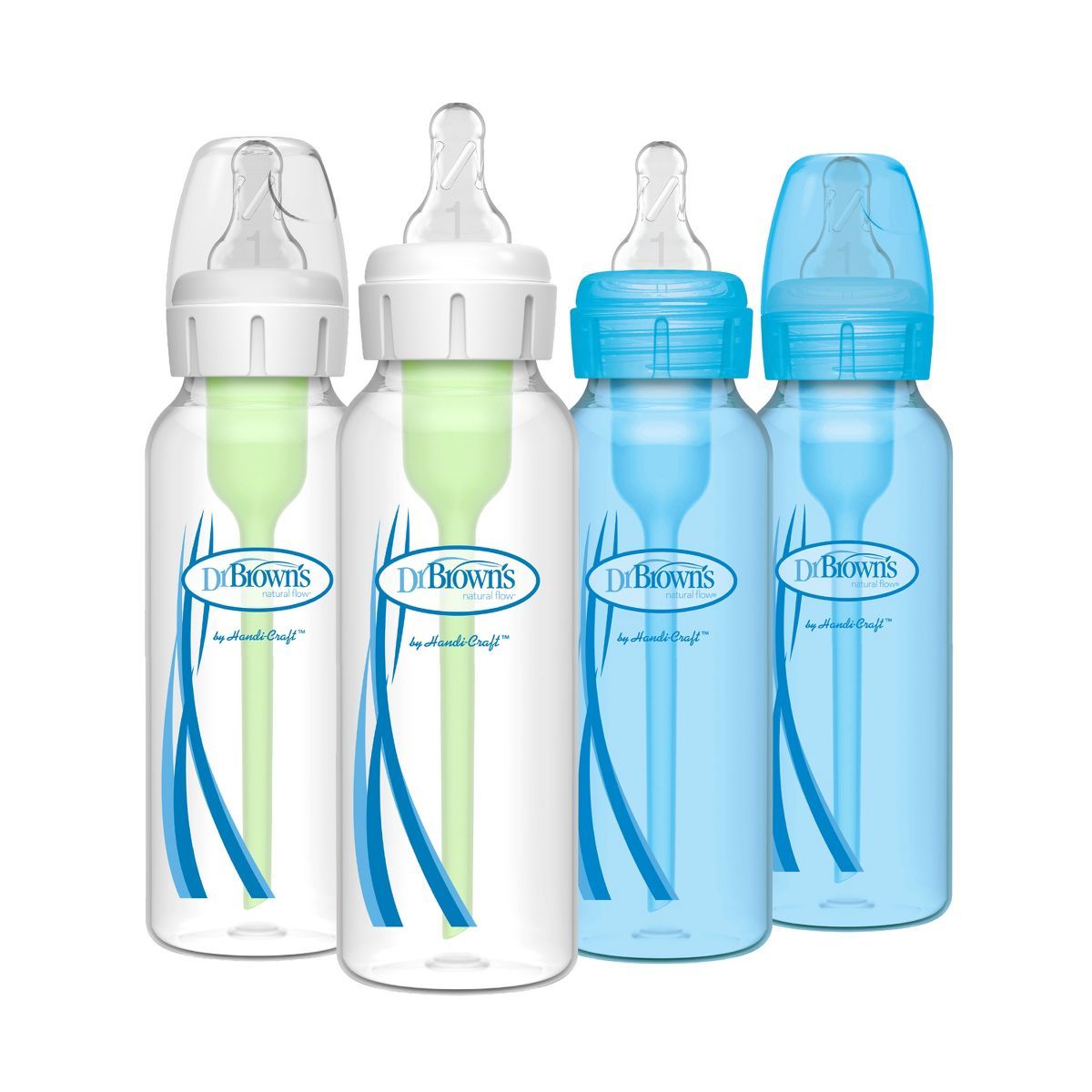 Dr. Brown's Options+ Anti-Colic Bottle - Blue and Clear - 8oz/4pk | Target