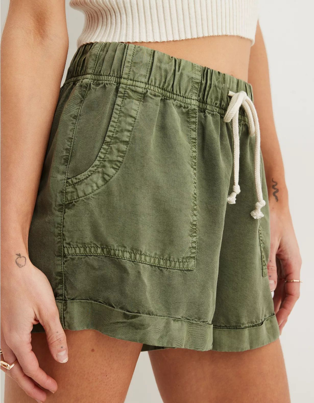 Aerie High Waisted Tie Waist Short | American Eagle Outfitters (US & CA)