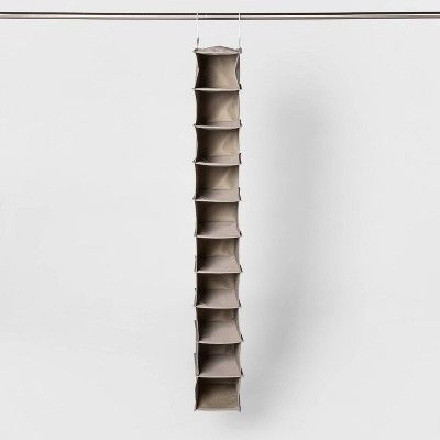 10 Shelf Hanging Shoe Storage Organizer Gray - Room Essentials™ | Target