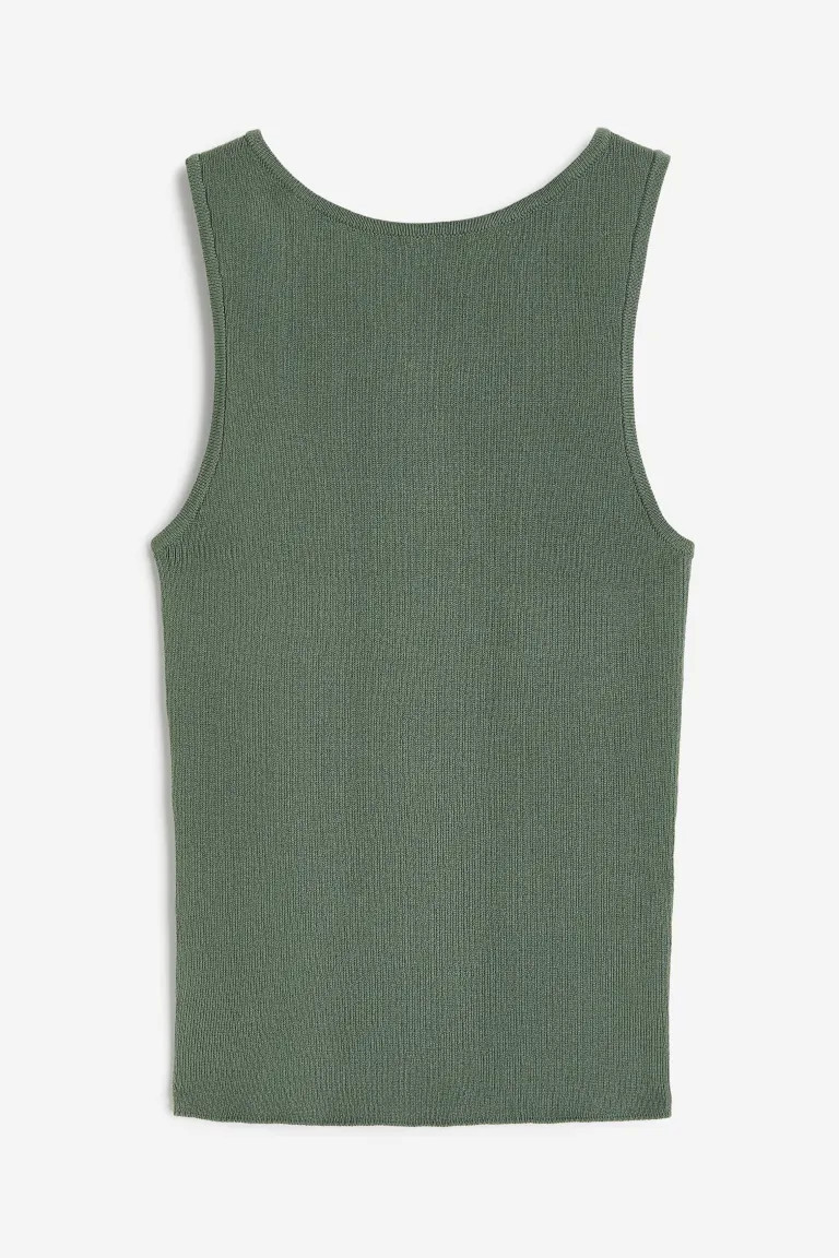 Rib-knit Cross-back Sleeveless Top | H&M (US + CA)