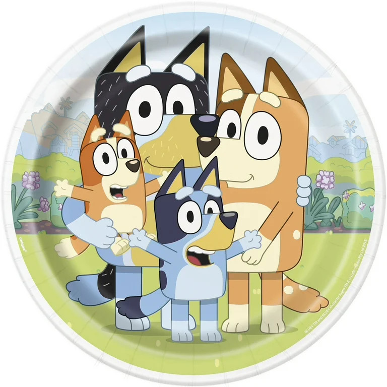 Bluey 9" Round Plates, 8ct | Walmart (US)