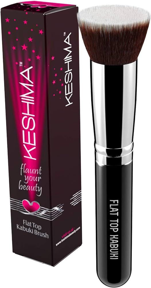 Flat Top Kabuki Foundation Brush By KESHIMA - Premium Makeup Brush for Liquid, Cream, and Powder ... | Amazon (US)