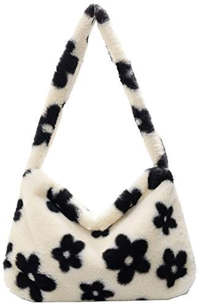 Plush Underarm Bag, YFGBCX Ladies Fluffy Shoulder Bag, Women Y2K Furry Purse Fluffy Tote Bag for ... | Amazon (US)