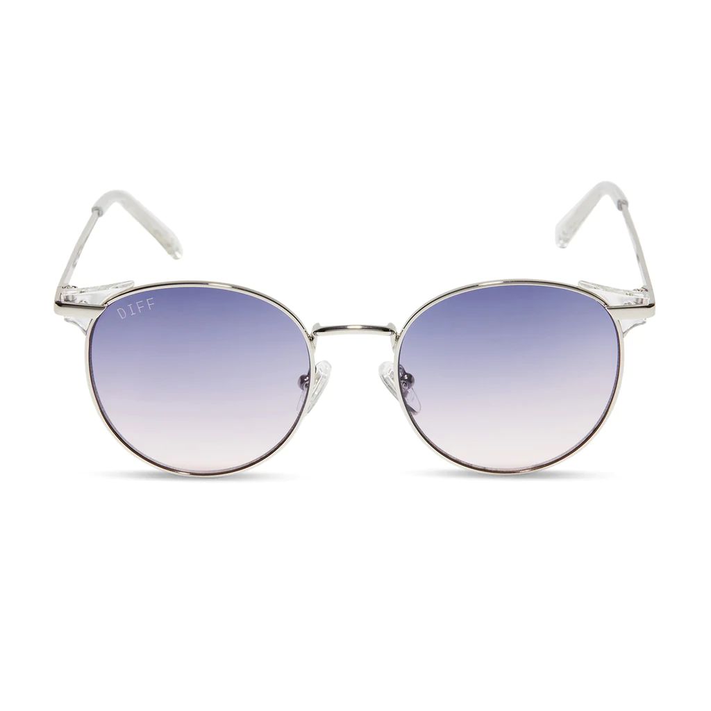 LOGAN - SILVER + LAVENDER ROSE SUNGLASSES | DIFF Eyewear