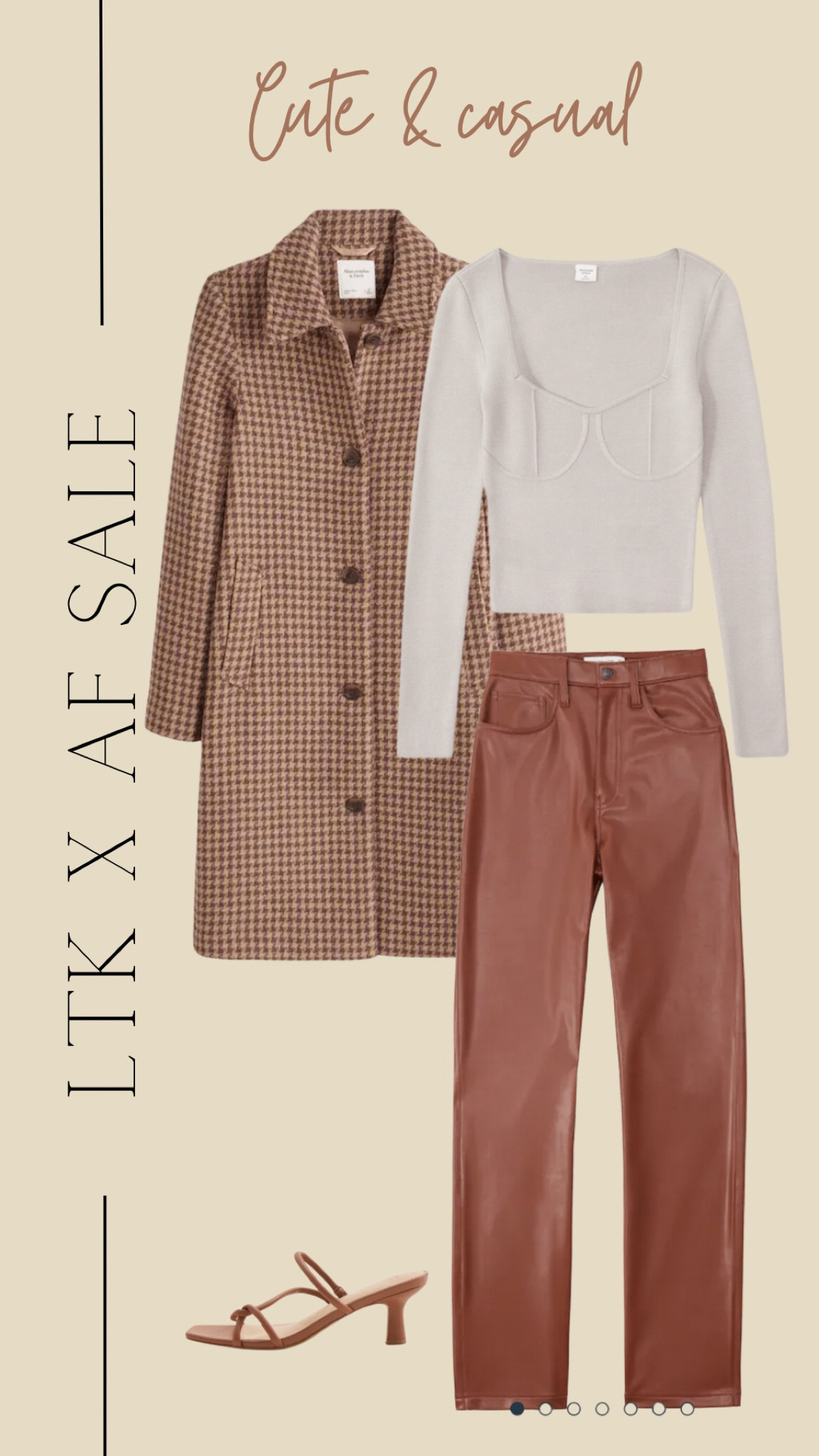 Trust me, these leather pants are worth the hype. They can be worn to work, on a night out, or during the day for a playful look. I love this brown color & pairing it with the warm tones for winter. A corset cropped sweater & an amazing plaid coat to top it off. 

#LTKxAF #LTKSeasonal #LTKfit