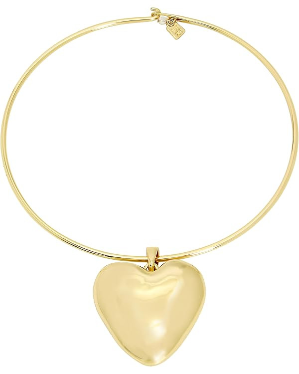 Robert Lee Morris Soho Womens Puffy Heart Leather Necklace | Amazon (US)