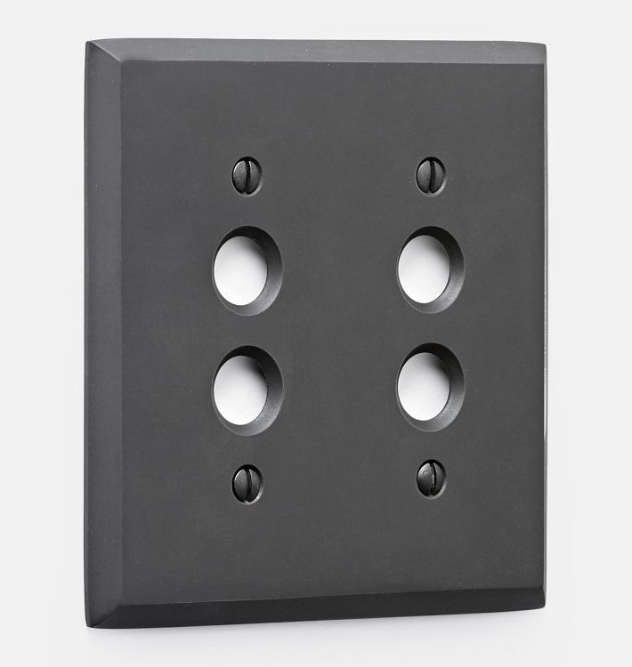 Lewis Double Push-Button Switchplate | Rejuvenation