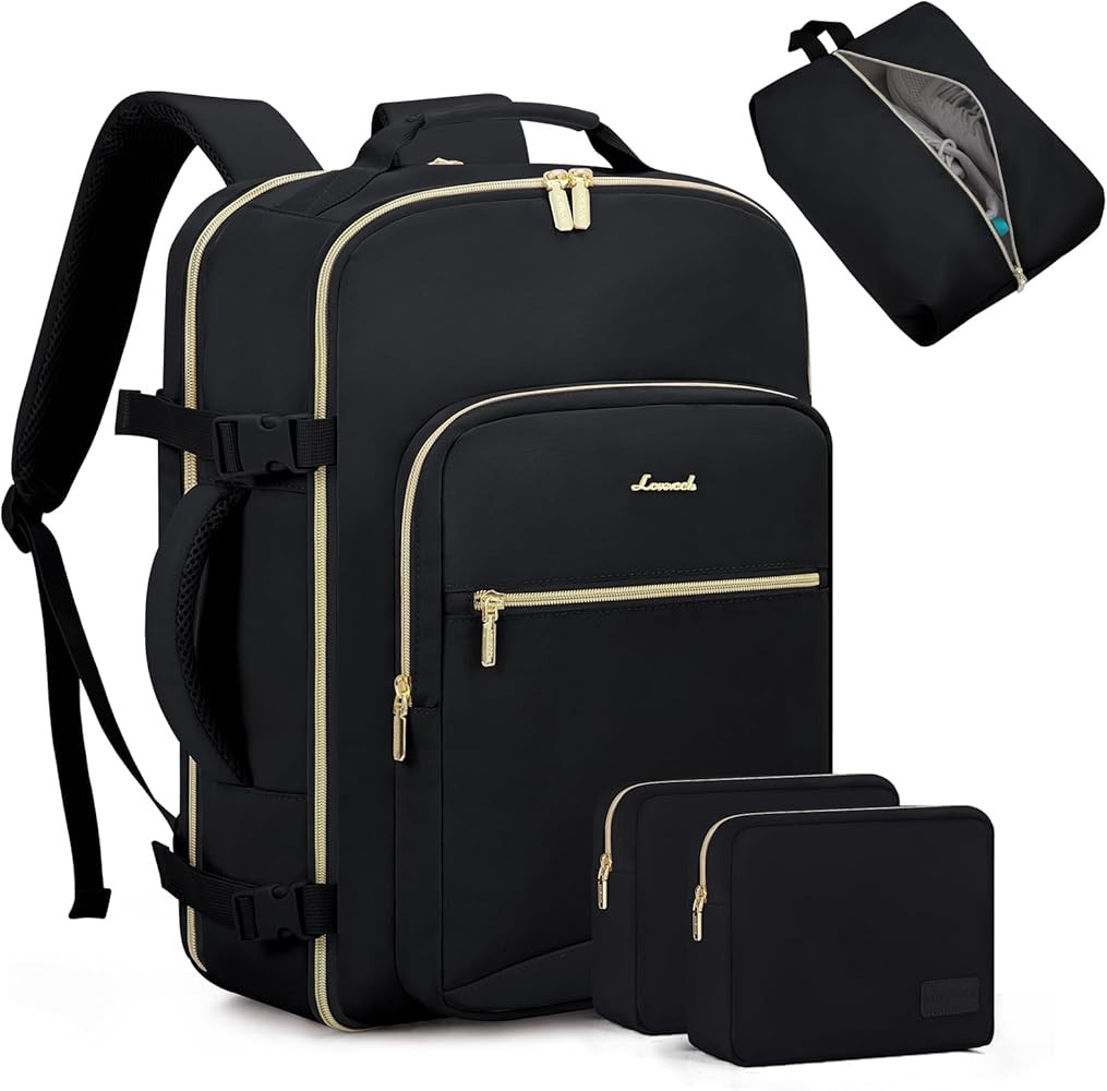 LOVEVOOK Travel Backpack for Women Men as Personal Item Flight Approved, 40L Luggage Carry On Bac... | Amazon (US)