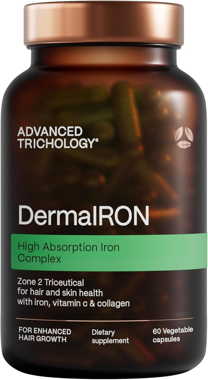 DermaIRON Iron Supplement for Women & Men – Gentle Iron for Low Ferritin & Anemia Support, Hair... | Amazon (US)