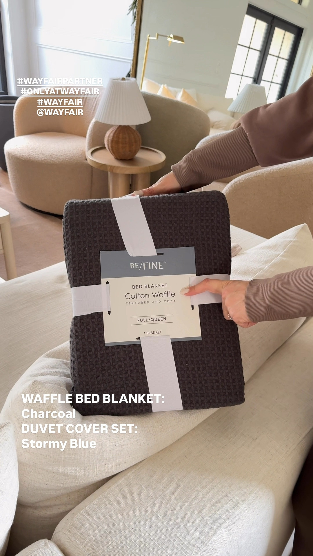 #WayfairPartner
I just found the most beautiful bedding pieces for this bedroom refresh! This waffle bed blanket is the anchor piece for your bedding. Pair it with this beautiful duvet cover set in Stormy Blue. SERIOUSLY, the prettiest BLUE! It is a blend of linen and cotton, so it does feel much softer to the touch. 

Duvet cover color: stormy blue
Size: Full/Queen
Bed Blanket: Charcoal

@Wayfair #OnlyAtWayfair #Wayfair 

#LTKWatchNow #LTKHome #LTKHoliday