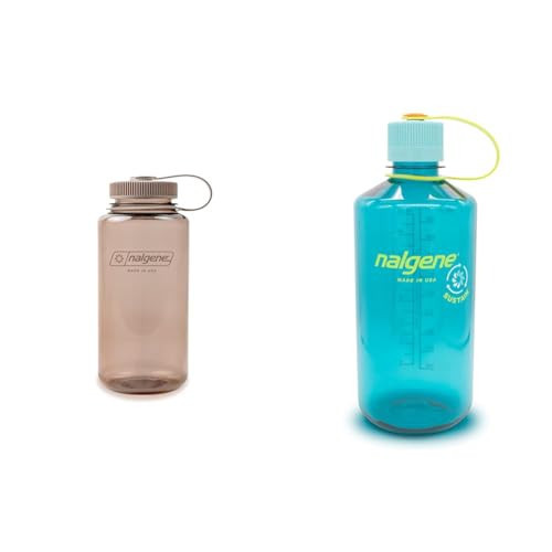 Nalgene Monochrome BPA-Free Recycled Reusable Water Bottle for Backpacking, Hiking, Gym - 32 oz Shatterproof - Mocha & Sustain Tritan BPA-Free Water Bottle Made 32 OZ, Narrow Mouth | Amazon (US)