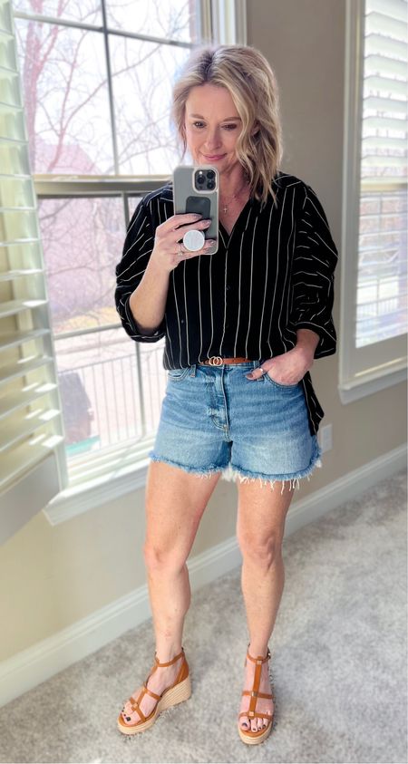 This top is under $30 and will
Go with so much this Spring.
I love it with white denim and dressed up with heels and slacks for work.

#LTKunder50 #LTKshoecrush #LTKworkwear