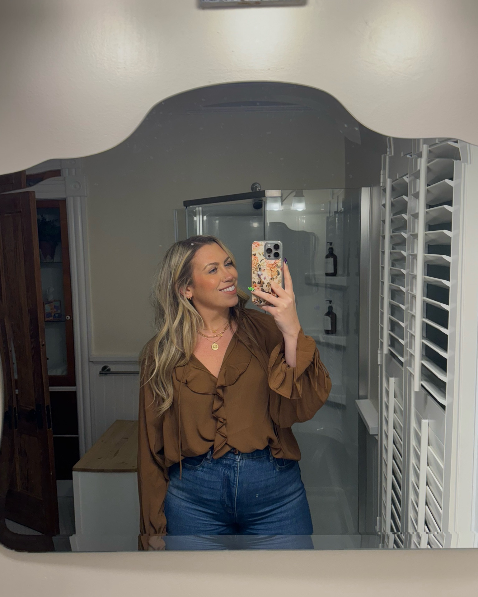 H&M brown blouse, fall outfit, fall outfits 

#LTKFindsUnder50 #LTKMidsize #LTKSeasonal