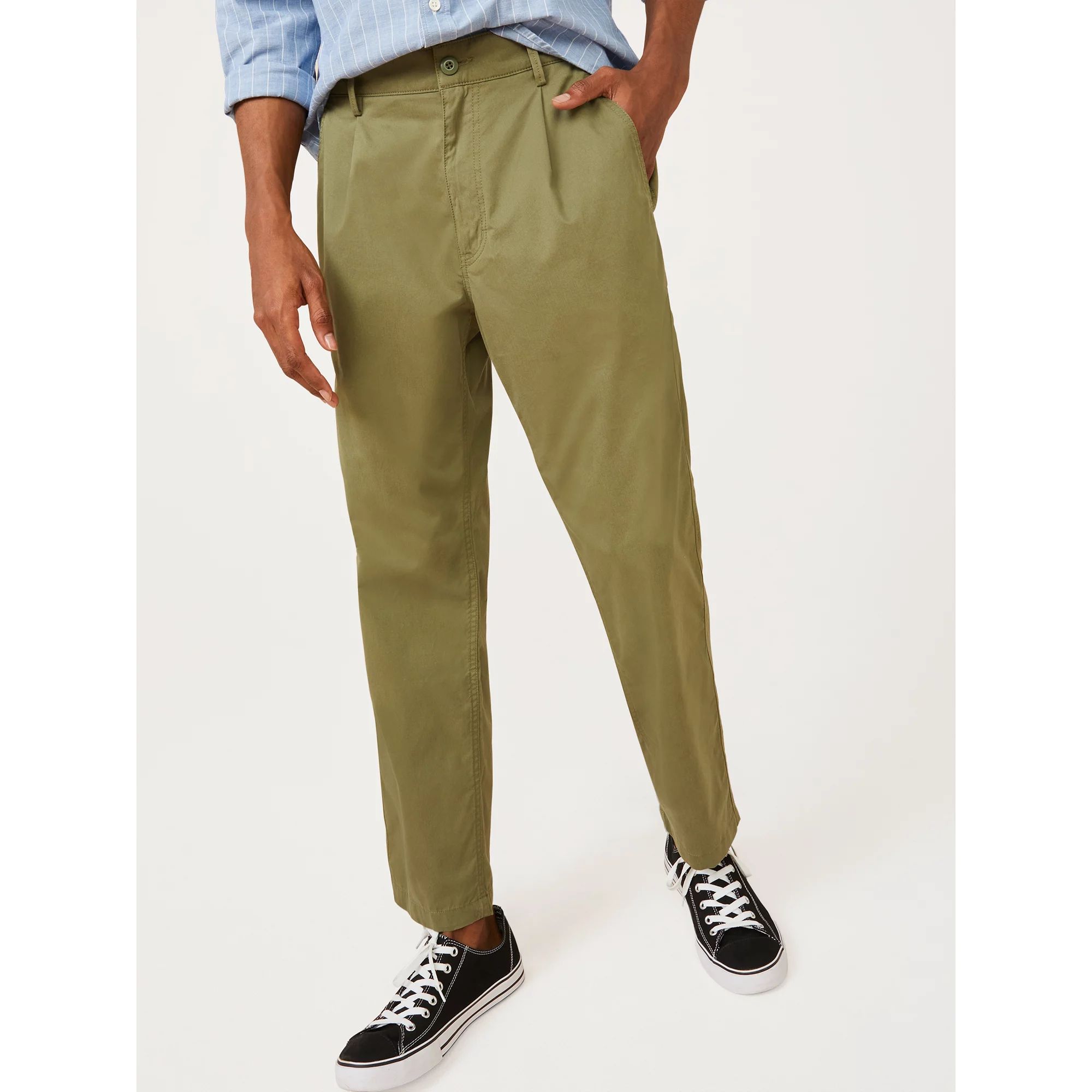 Free Assembly - Free Assembly Men's Cropped Pleated Pants - Walmart.com | Walmart (US)