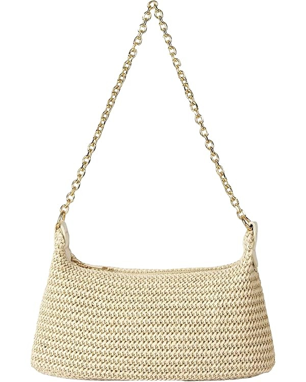 Verdusa Women's Straw Woven Shoulder Bag Tote Handbag Summer Beach Purse | Amazon (US)