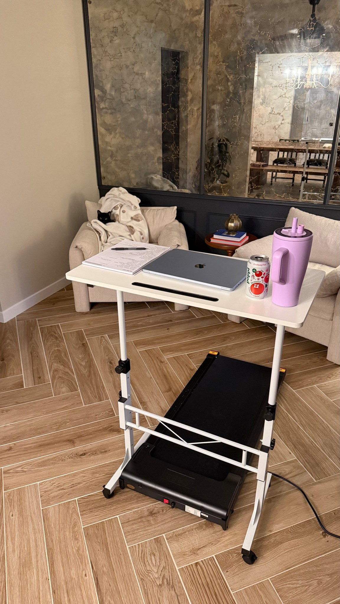 work from home setup as a girl trying to get more steps/not be so sedentary 🥲 got this rolling adjustable desk & walking pad off amazon over Black Friday! When I ordered this walking pad it had 5 stars and was on sale for $90ish so it will def go on sale again. So far loving it, the walking pad is super easy to store + not as bulky and heavy as the one I had a while ago. 

The rolling desk isn’t the cutest but it was important to me that the walking pad could actually go under the desk, so that’s why I chose this combo! 

Work from home setup, walking pad, office setup

#LTKSeasonal #LTKWorkwear #LTKdayinmylife