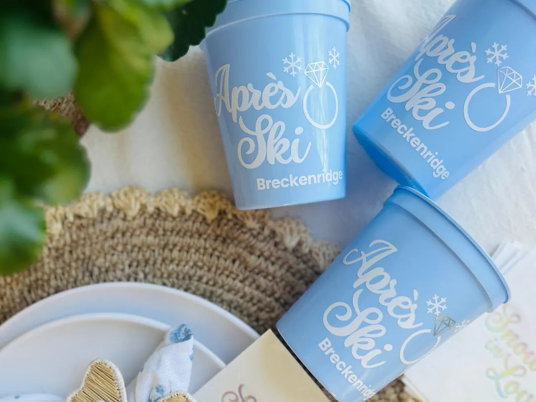 Après Ski Customizable Stadium Cups Winter Mountains Bachelorette Après Ski Engagement Après S... | Etsy (US)