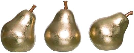 Transpac TC01607 Holiday Golden Pear Sparkling 4.25 x 3.75 Resin Collectible Decorative Figurine,... | Amazon (US)