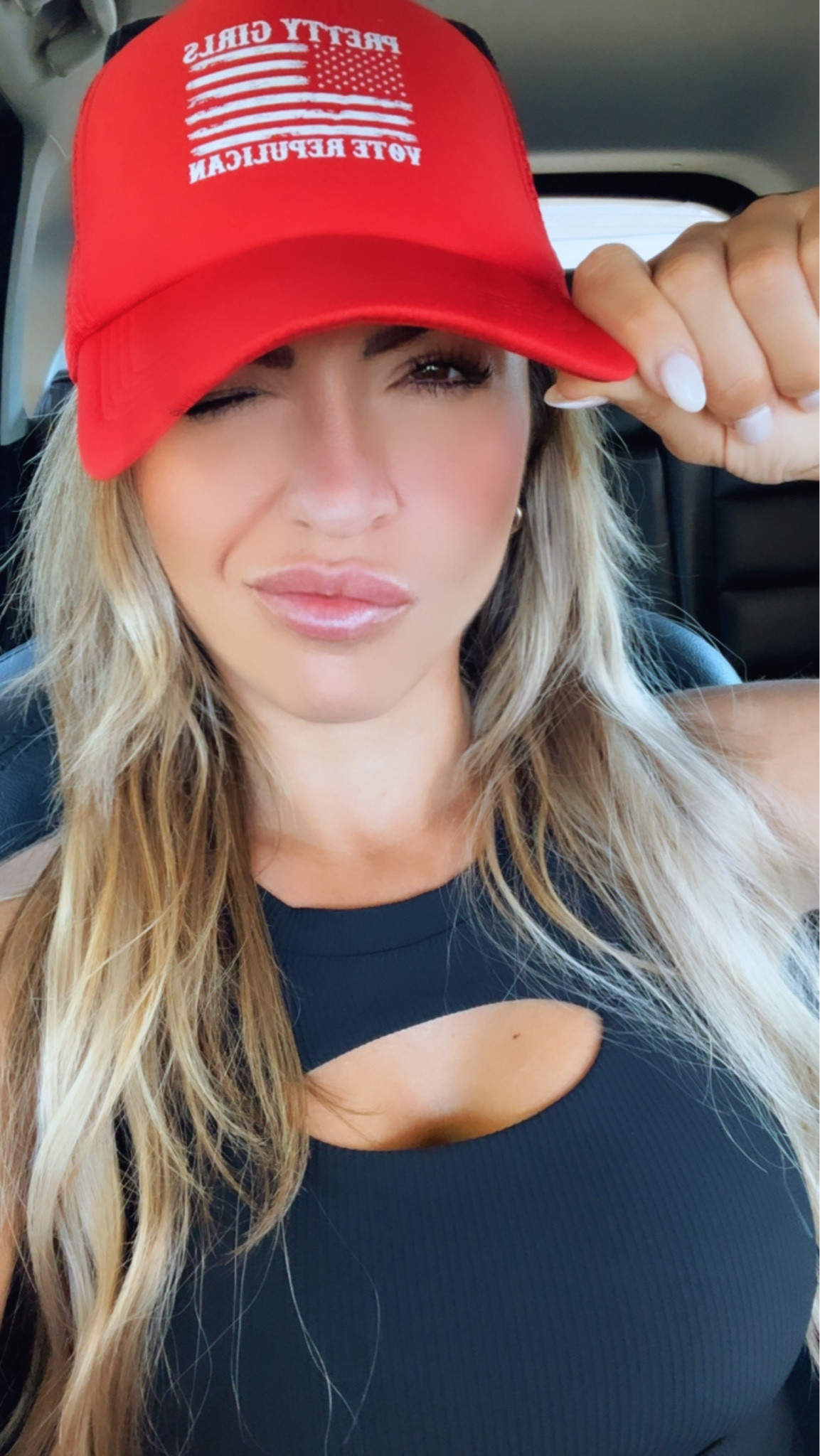 Women’s trucker hat. Vote republican @amazon #amazon #truckerhat #cap

#LTKFindsUnder50 #LTKActive #LTKFitness