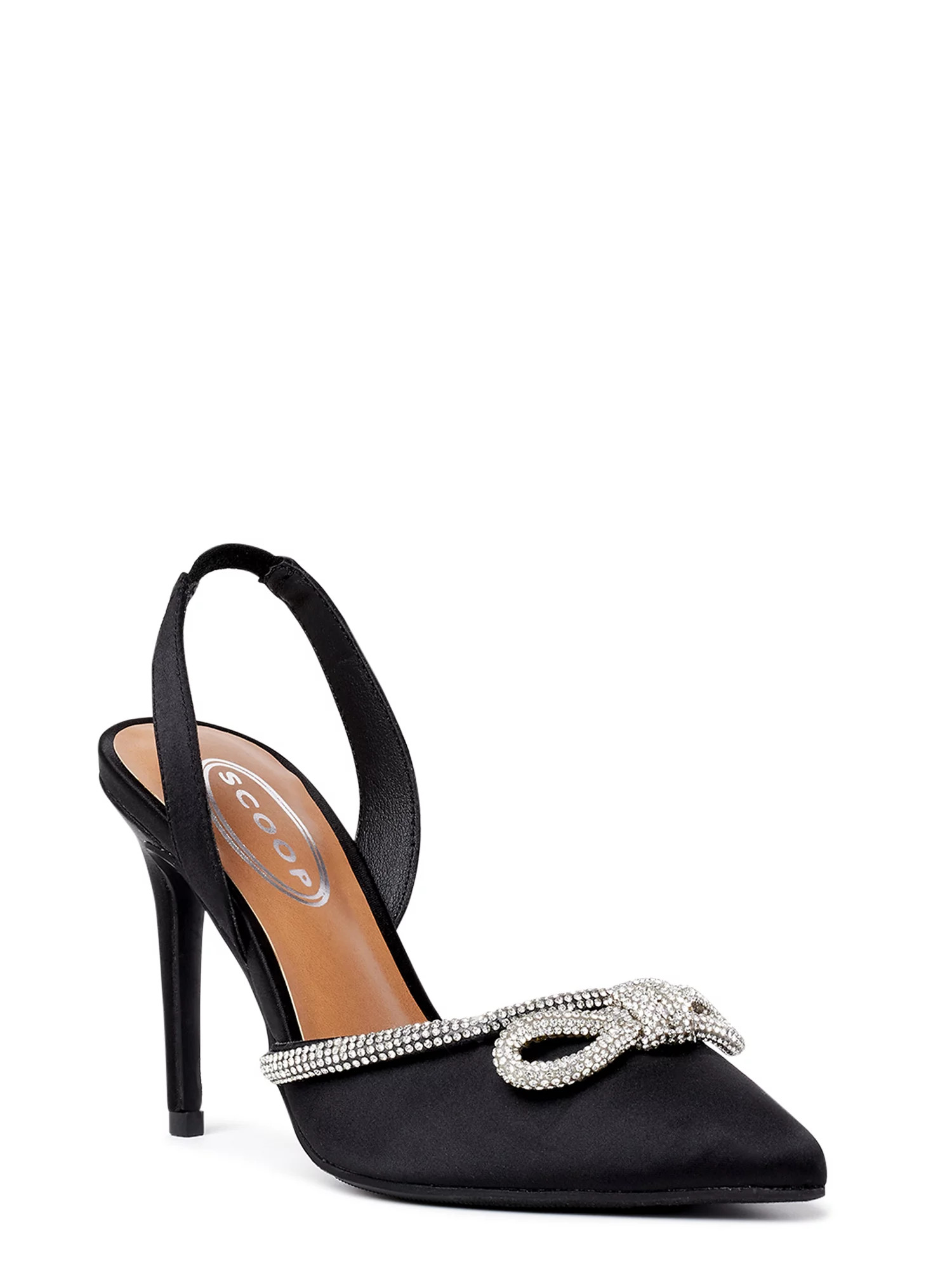 Scoop Women's Embellished Sateen Slingback Pumps | Walmart (US)