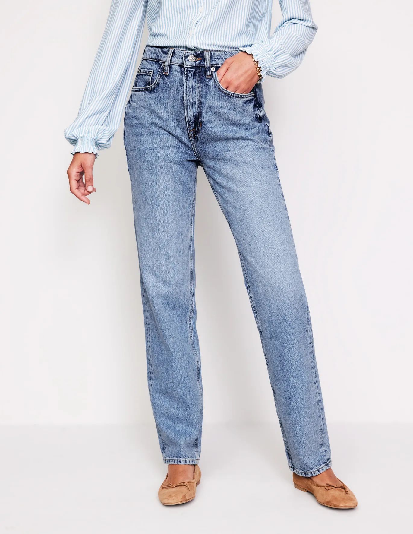 High Rise Straight Leg Jeans | Boden (US)