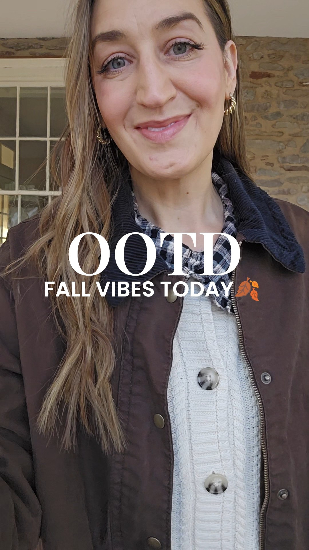 Layered favorites for fall 🍂
 Anthro blouse (size small), Target sweater (size small), Old Navy barn jacket (size large), and my new go-to jeans (size 29).

#ootd #ltkfashion #falllayers #neutralstyle
