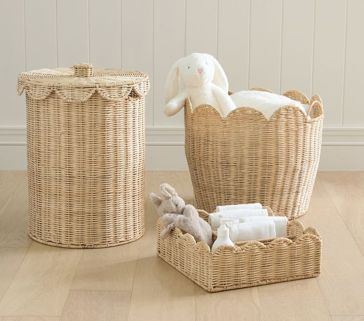 Palmer Scalloped Changing Table Organizer | Pottery Barn Kids