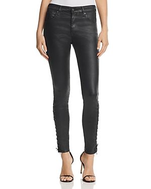 Ag Farrah Coated Skinny Ankle Jeans in Super Black | Bloomingdale's (US)