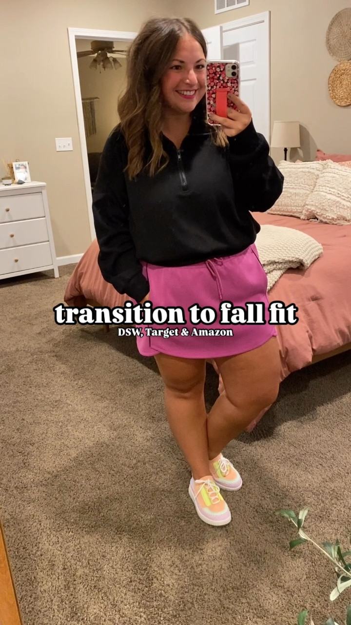 Super comfy athleisure wear. Sneakers are DSW, skort is Target & quarter zip is Amazon.

sneakers: wearing kids size, but linking the adult version below as well!
skort: fits true to size // wearing a large
quarter zip: fits true to size // wearing a large

#LTKFindsUnder50 #LTKFindsUnder100 #LTKStyleTip