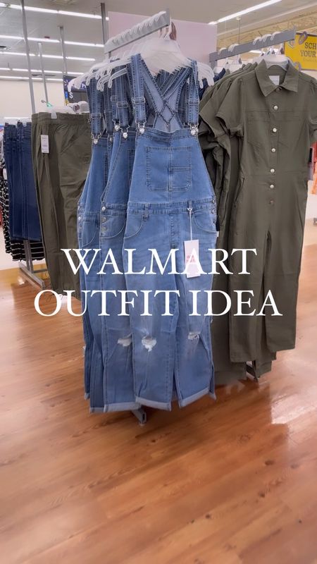 WALMART OUTFIT IDEA! This outfit got me excited for Fall transition! And the fact that it’s one million degrees outside and I want to wear this asap! 🍁🍂 🤷🏻‍♀️😊 

🍁Save for later and follow me for more outfit ideas🍂

Wearing a small in the overalls and medium in the top! 

Head to my stories (Walmart July Highlight) for a closer look! 

#LTKunder50 #LTKstyletip #LTKFind