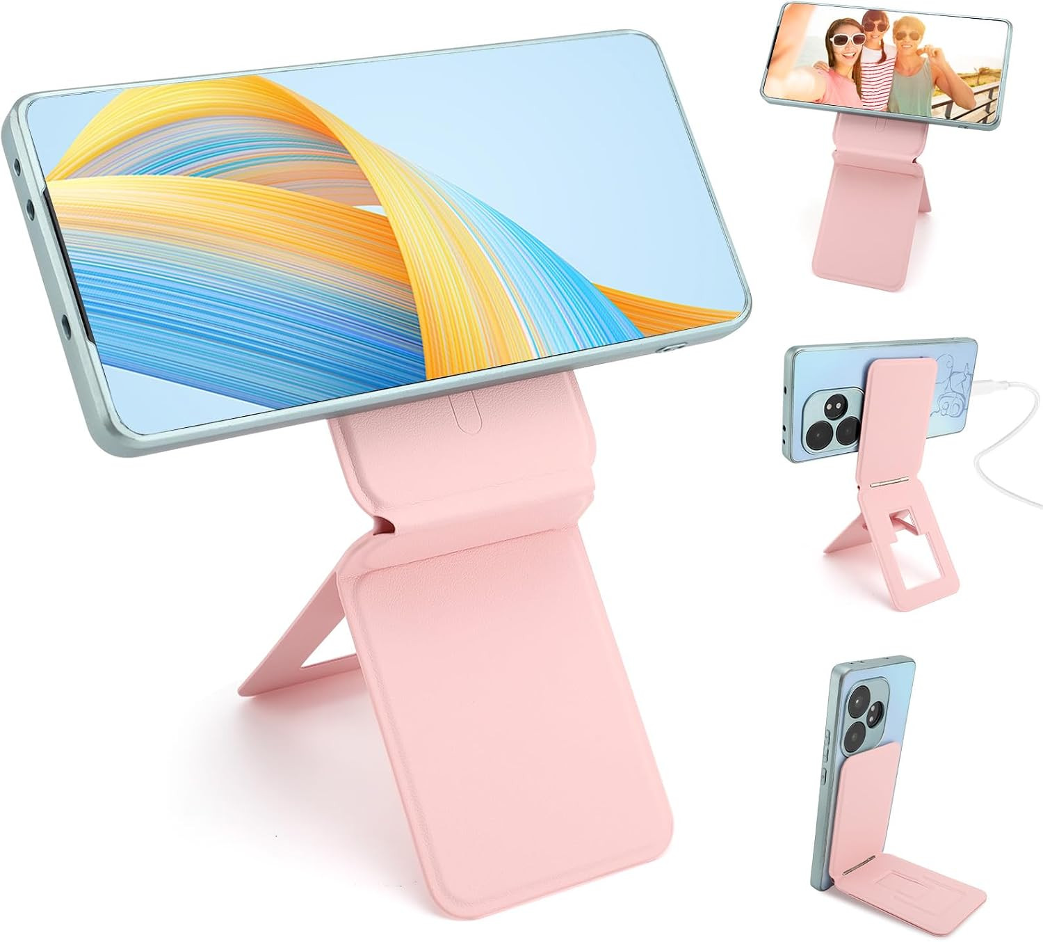 Magnetic Tripod Phone Stand, Slim Foldable Phone Holder for Iphone(Pink) | Amazon (US)