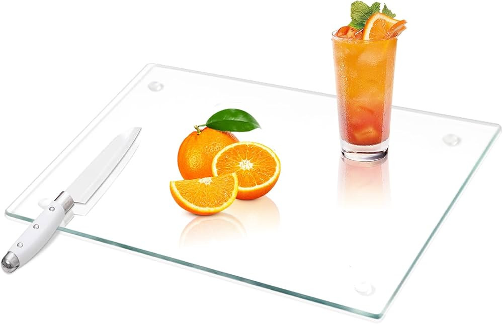 VASUHOME Tempered Glass Cutting Board for Kitchen (12x16"), Long Lasting Clear Glass Cutting Boar... | Amazon (US)