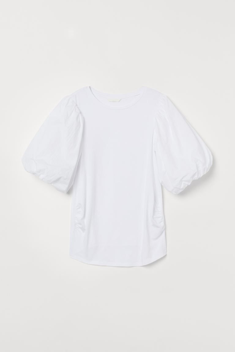 MAMA Puff-sleeved Top | H&M (US)