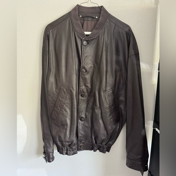 Bally button down leather jacket | Poshmark