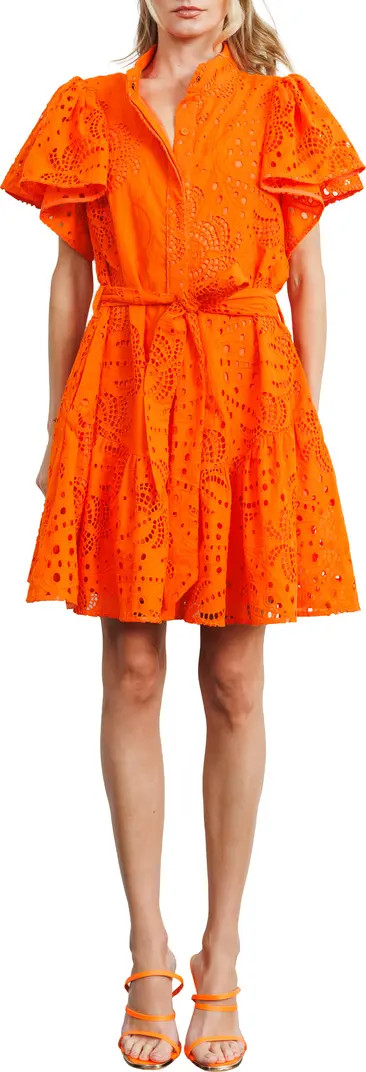 Zenaida Eyelet Tie Waist Dress | Nordstrom