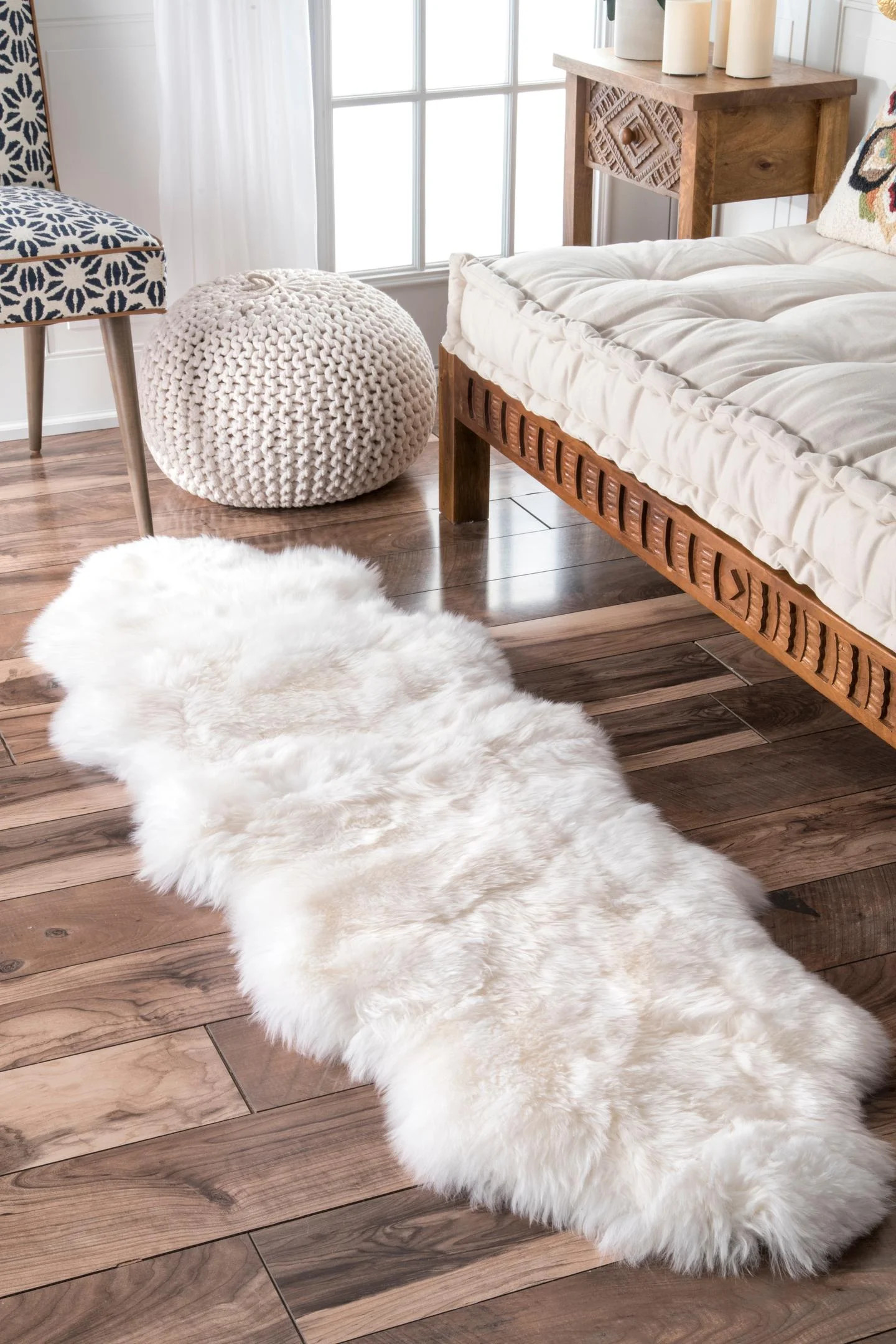 nuLOOM Hand-Made Due Sheepskin Area Rug | Walmart (US)
