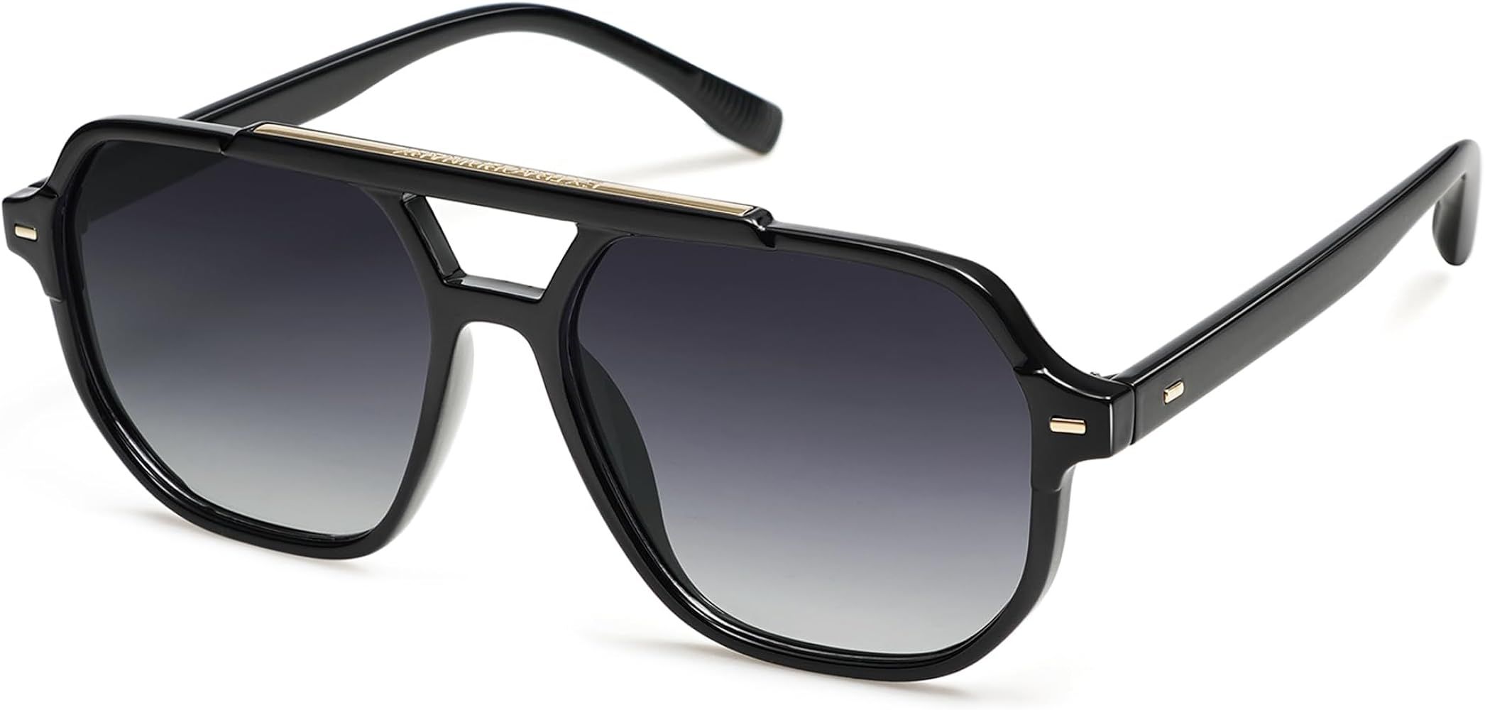 SOJOS Retro Trendy Aviator Polarized Sunglasses Men Women Vintage 70s Square Stylish Frame Sun Glasses SJ2283 | Amazon (US)