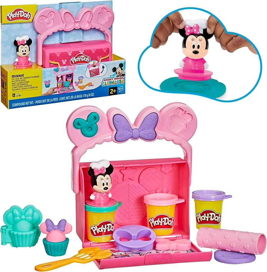 Play-Doh Disney Junior Mickey Mouse Clubhouse, On-The-Go Bakery Playset with Minnie Mouse, Play F... | Amazon (US)
