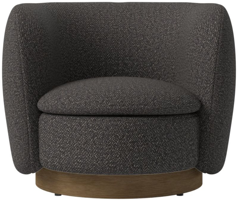 Muir Grey Woven Swivel Chair + Reviews | CB2 | CB2