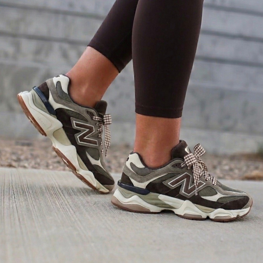 the new balance 9060s are insanely comfortable with that chunky, on trend look that goes with everything. 🤎 I personally go down a half size for the best fit, and they’re perfect for long days when you still want to look cute
