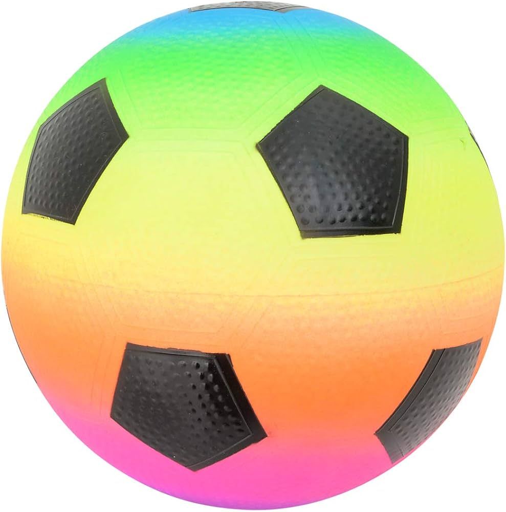 Rhode Island Novelty 9 Inch Rainbow Soccer Playground Ball, One per Order | Amazon (US)